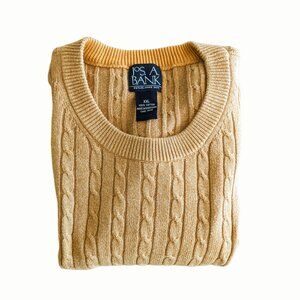 Jos A. Bank Men’s cable knit sweater - size XXL - crewneck - EUC